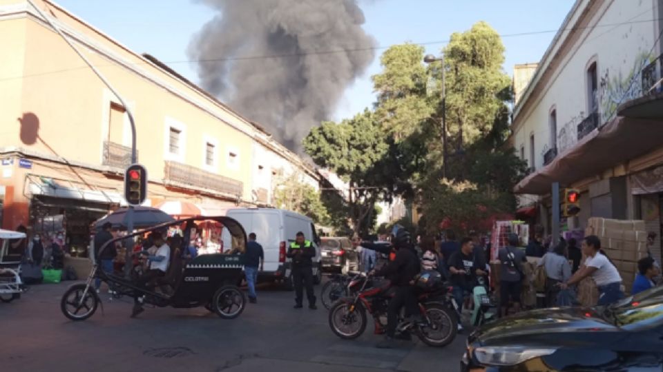 Incendio en colonia Centro.