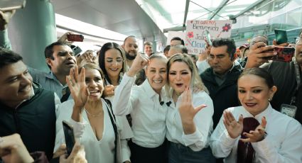 Claudia Sheinbaum es recibida en Jalisco con porras, abrazos y sonrisas