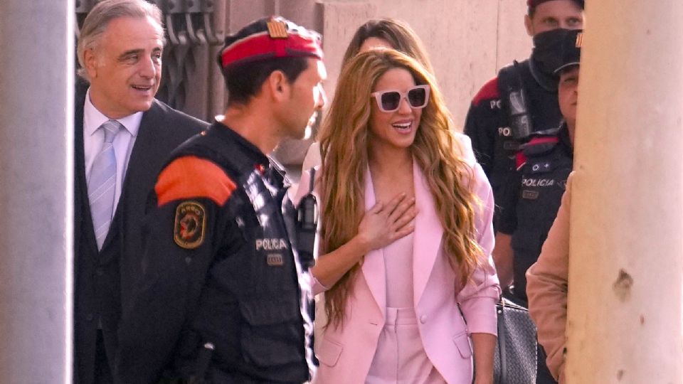 La cantante Shakira a su llegada a la Audiencia de Barcelona.