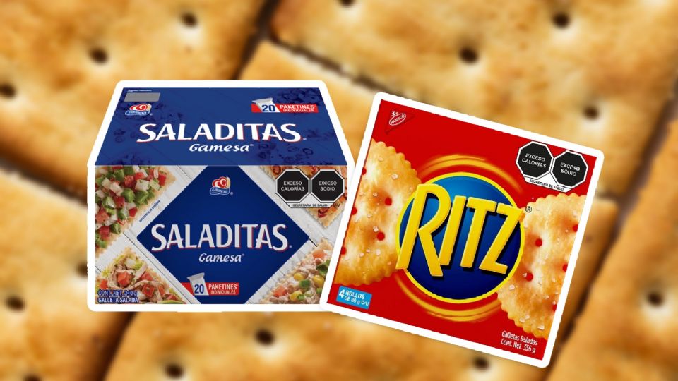 Saladitas y Ritz son dos marcas de galletas saladas.