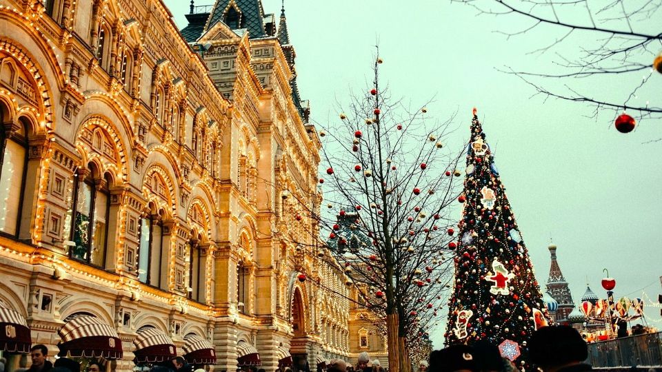 Árbol de Navidad en Moscú, Rusia.