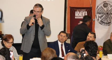 Marcelo Ebrard se reúne con Alejandro Armenta en Puebla