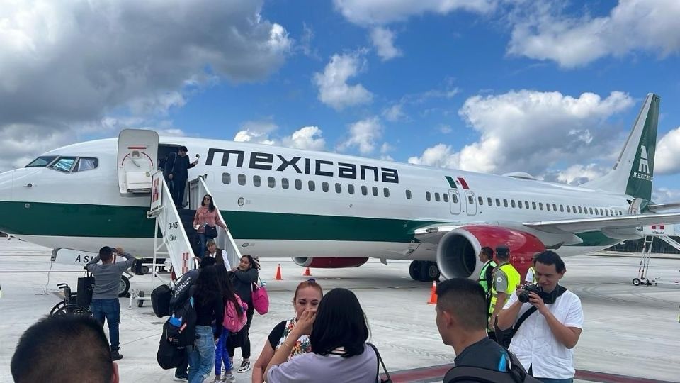 El vuelo inaugural de Mexicana de Aviación, aterrizó en Tulum tras un retraso de 5 horas por desvío a Mérida.