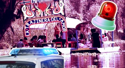 Una trajinera hundida y otra volcada, deja pelea en embarcadero de Xochimilco | FOTOS