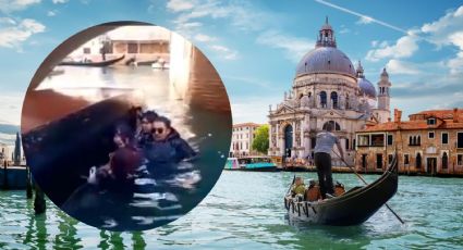 Góndola en Venecia se vuelca y turistas quedan bajo el agua | VIDEO