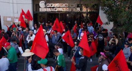 Uniformados realizan vigilancia dinámica en planteles del Colegio de Bachilleres en huelga