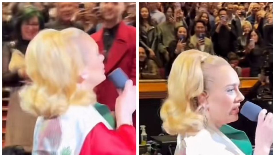 Adele sorprendió durante un concierto con la bandera mexicana