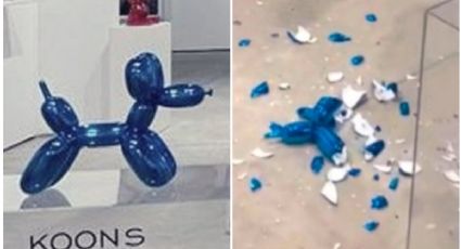 Escultura millonaria de Jeff Koons es accidentalmente destrozada por un visitante