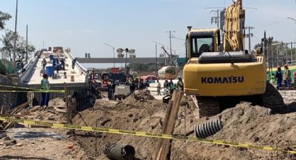 Muere trabajador por deslizamiento de tierra en la construcción de un puente vehicular