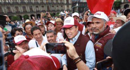 Rutilio Escandón reconoce trabajo de AMLO durante marcha en el Zócalo