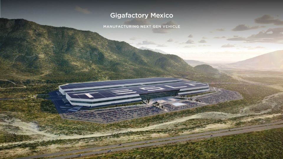 Imagen de lo que será la planta de Tesla en Monterrey.