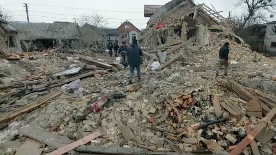 Destrozos en Ucrania tras bombardeos rusos