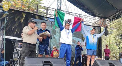 Suben al podio policías de SSC por triunfo en competencia atlética en Ecuador