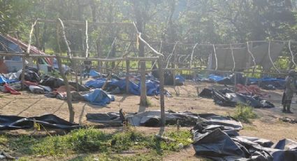Descubren campamento clandestino para esconder a migrantes en Chiapas