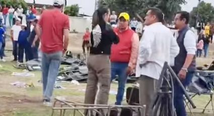Muere mujer tras caída de lona en evento de Alejandra del Moral en Tecámac