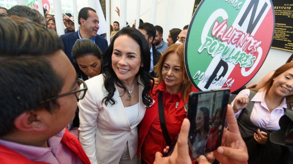 Alejandra del Moral, candidata a la gubernatura del Edomex.