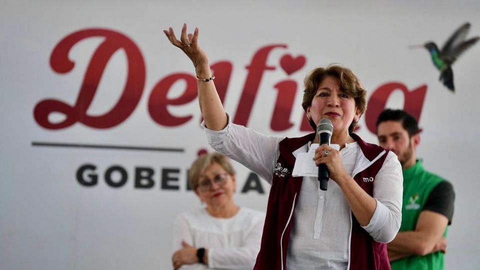 Delfina Gómez, candidata de Morena-PT-PVEM a la gubernatura del Edomex.