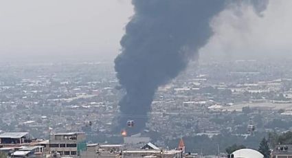 Reportan fuerte incendio en San Pedro Xalostoc, Ecatepec