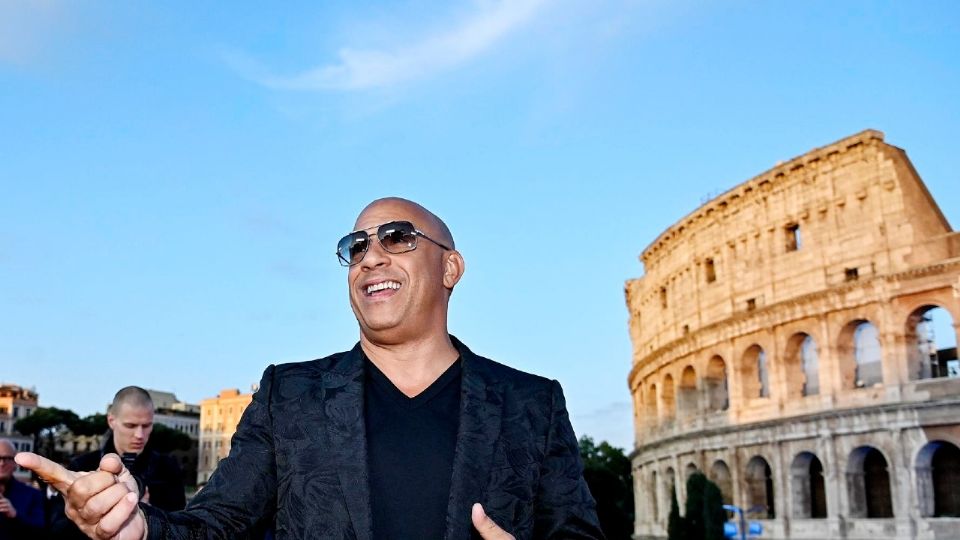 Vin Diesel en la alfombra roja de la película 'Fast X' en el Coliseo de Roma, Italia.