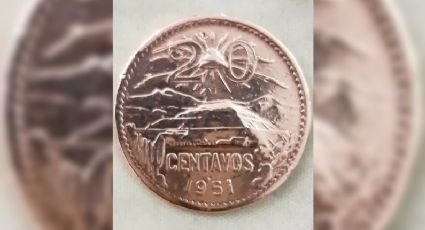 Esta moneda de 20 centavos con la imagen del Popocatépetl se vende en miles de pesos