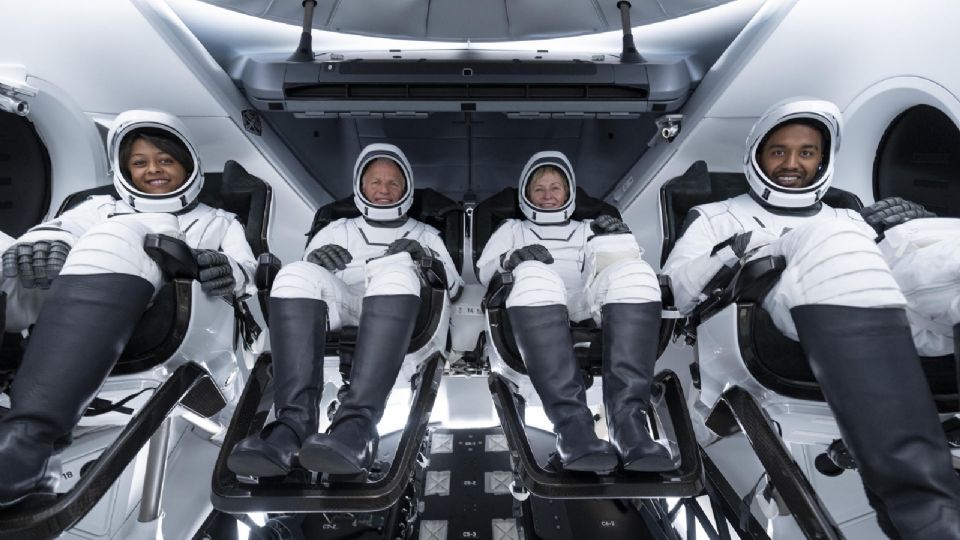Los cuatro astronautas de la misión tripulada Ax-2,
