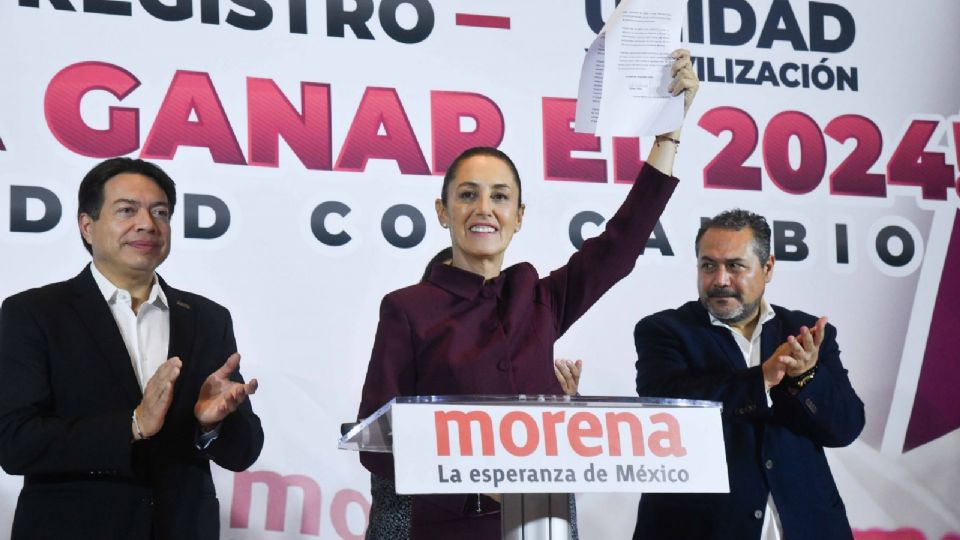 Claudia Sheinbaum se registró como aspirante de Morena.