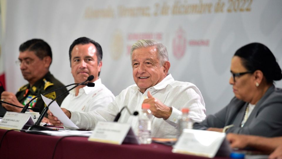 Cuitláhuac García y Andrés Manuel López Obrador, gobernador de Veracruz y el presidente de México.