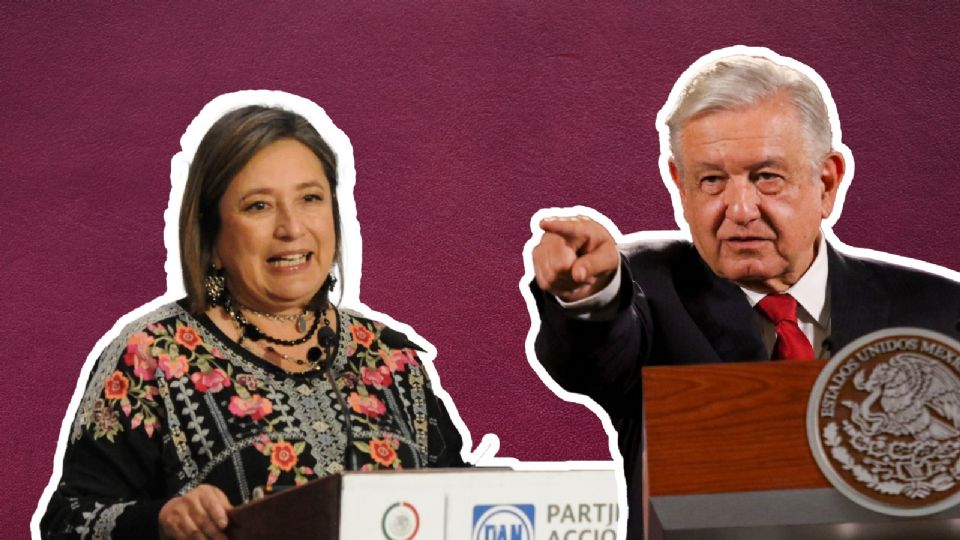 La senadora Xóchitl Gálvez y el presidente Andrés Manuel López Obrador.