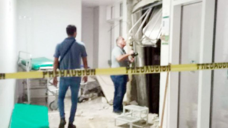 Accidente en el IMSS de Playa del Carmen.