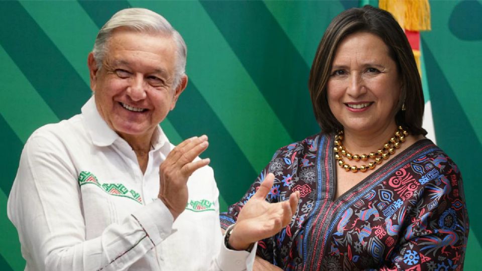 Andrés Manuel López Obrador, presidente de México y Xóchitl Gálvez, aspirante a la presidencia.