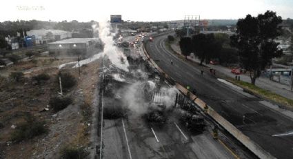 Permanece cerrada la carretera 57 a la altura de San Juan del Río tras accidente