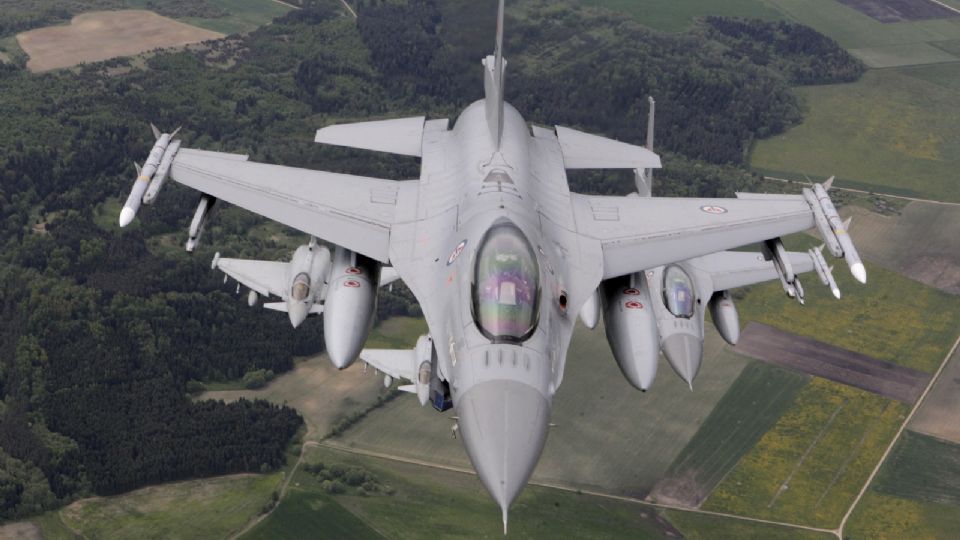 Cazas F-16 de la Fuerza Aérea Noruega.