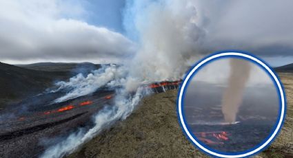 Islandia: pequeño volcán provoca tornados a un mes de su nacimiento