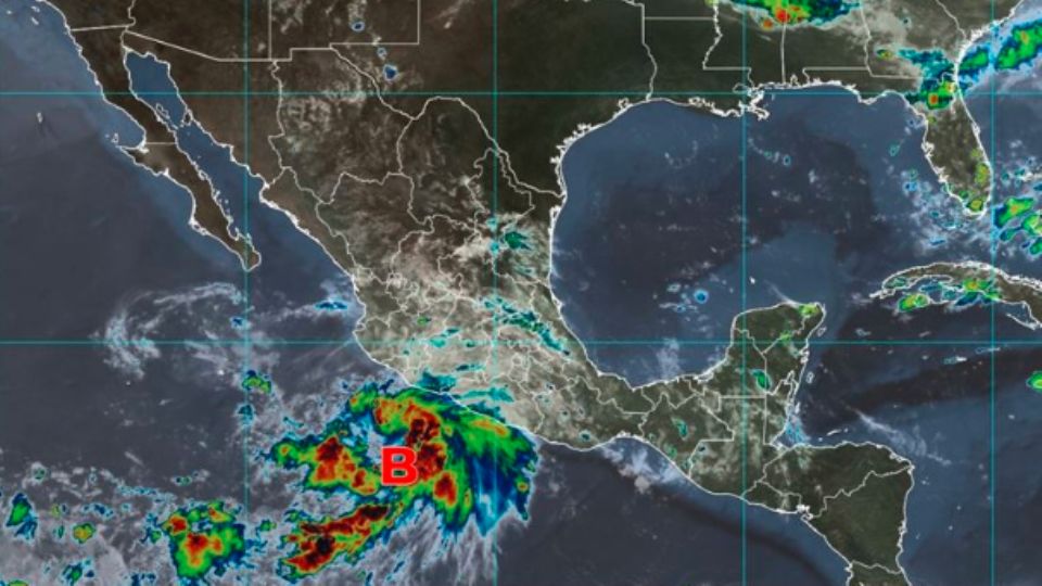 Se llama a tomar precauciones ante lluvias en Colima, Guerrero, Jalisco, Michoacán y Nayarit, provocadas por una Baja Presión.