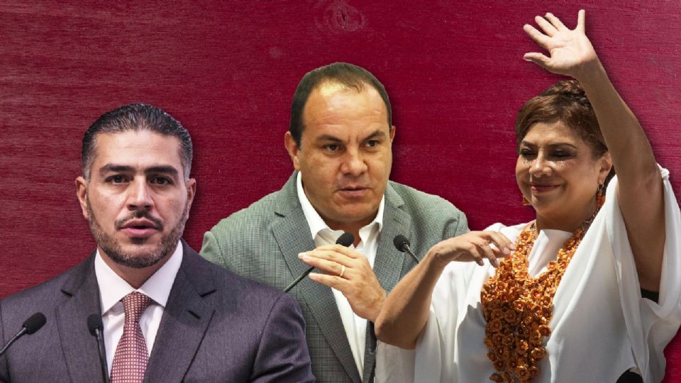 Omar García Harfuch, Cuauhtémoc Blanco, Clara Brugada.