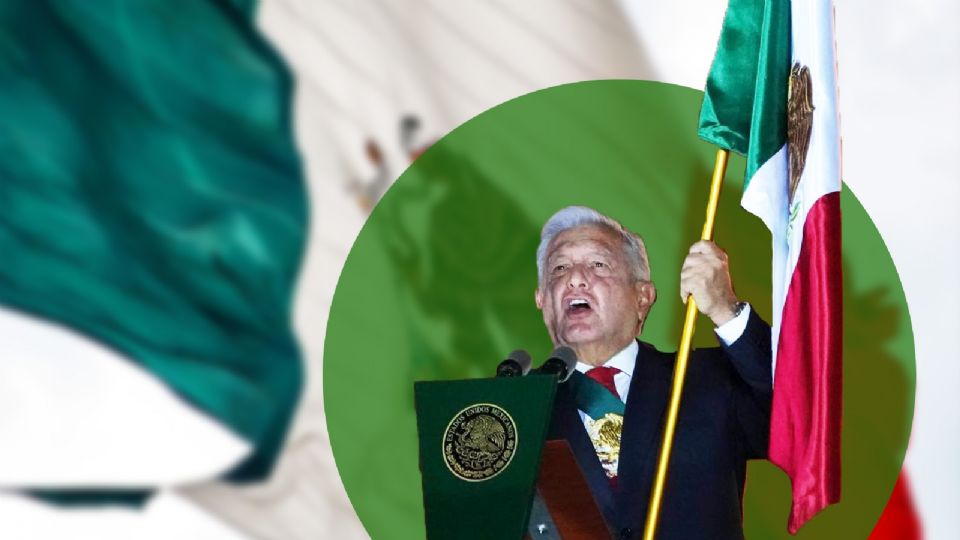 El presidente de México lleva a cabo el tradicional Grito de independencia.