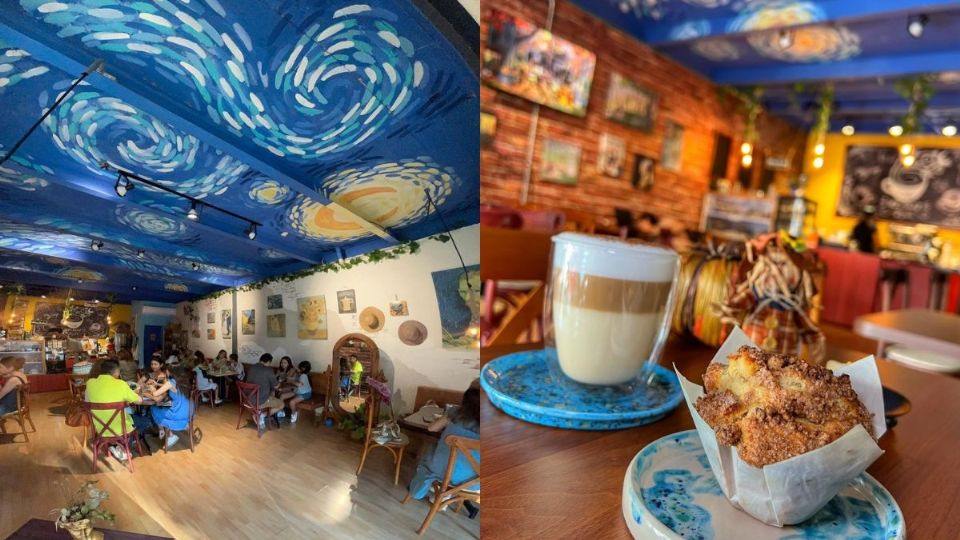 Cafetería inspirada en Van Gogh