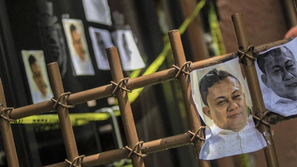 Periodistas protestaron de manera pacifica en la casa de representación de Guerrero por el asesinato de Nelson Matus Peña.