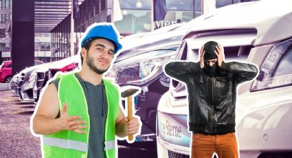 Albañiles se convierten en héroes, detienen a ladrón de autos | VIDEO