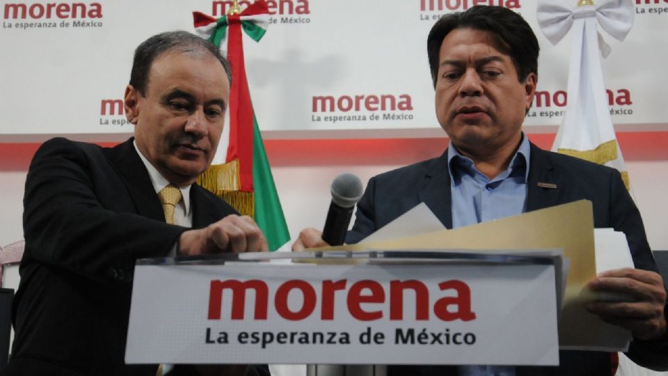 Mario Delgado y Alfonso Durazo, dirigente y presidente del Comité Nacional de Morena.