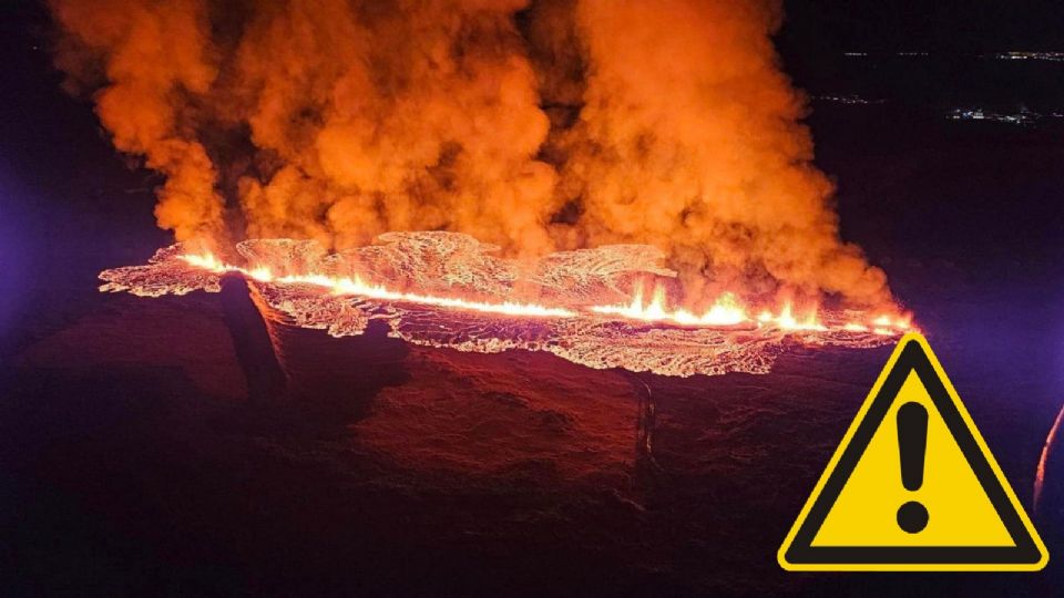 Se registró una nueva erupción volcánica en Islandia.