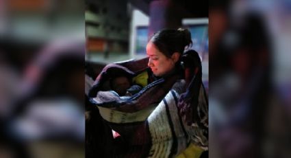 Familia con bebé de 2 meses es rescatada del frío por Protección Civil de Monterrey