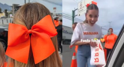 Mariana Rodríguez regala moños 'coquette' color naranja