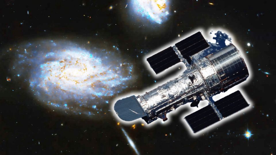 Telescopio Espacial Hubble de la NASA captó una galaxia torcida que interactúa con otra galaxia.