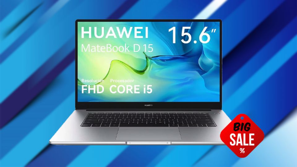 Laptop Huawei Matebook D15 con descuento en Coppel.