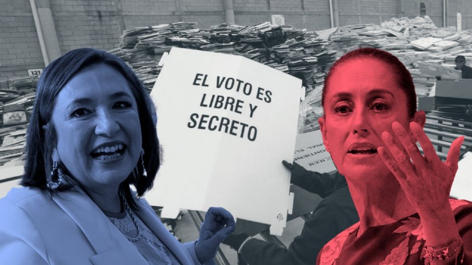 Encuestas de Claudia Sheinbaum y Xóchitl Gálvez.