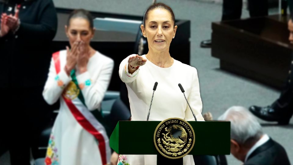 La presidenta de México Claudia Sheinbaum, toma protesta en la Cámara de Diputados.