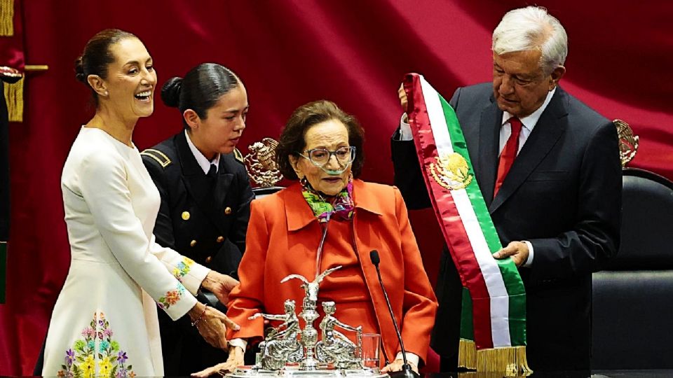 Claudia Sheinbaum, Ifigenia Martínez y Andrés Manuel López Obrador.