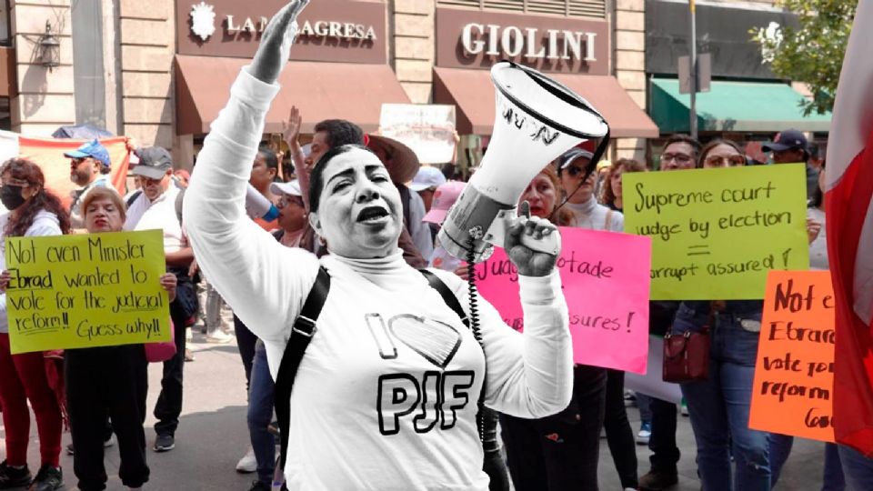 Protesta contra la reforma al Pode Judicial.