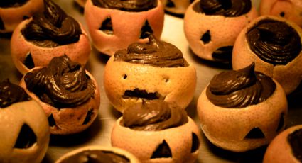 Mandarinas rellenas receta para Halloween rápida y sencilla